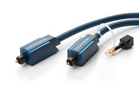 HQ Optický kabel Toslink TOS(M) - TOS(M), 0,5m + redukce na optický jack3,5M