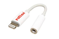 Redukce pro sluchátka a mikrofon Lightning(M) - 4pólový jack3,5F, bílá