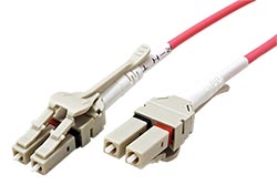 Optický patchkabel LC-LC 50/125 (multi mode), duplex, OM4, LSOH, Low-Loss, uniboot, 20m
