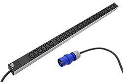 Vertikální napájecí panel 24x IEC320 C13, 3x IEC320 C19, 3m, vidlice IEC 60309 16A, alu (800.1657)