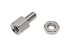 Matice se šroubem 4-40 UNC x 5mm (sloupek) + matice, 10 párů (20ks)