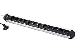 Zásuvková lišta PRIMO, 12x zásuvka DE, 2m (331.012)