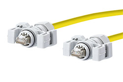 E-DAT Průmyslový S/FTP patchkabel, IP67 V.6 (RJ45) - IP67 V.6 (RJ45), 2m
