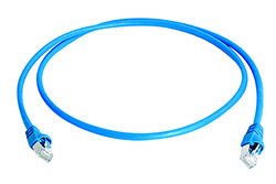 S/FTP patchkabel kat. 6a, LSOH, 0,5m, modrý (100007967)