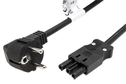 Kabel síťový, CEE 7/7(M) - GST18(F), LSOH, 2m, černý (375.044)
