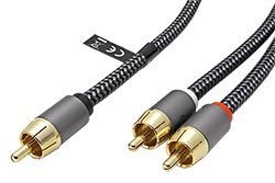 Kabel cinch(M) - 2x cinch(M), audio, 10m