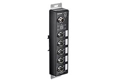 Průmyslový Ethernet přepínač 1Gb, 5 portů M12, 4x POE+,  EN50155 (TI-XPG50)