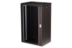 19" rozvaděč 20U, závěsný, Pro, š. 600, h. 450, černý