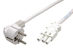 Kabel síťový, CEE 7/7(M) - GST18(F), 5m, bílý (60118-389)