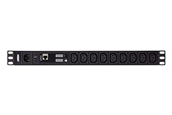 19" napájecí panel, 9x C13, výstup měření, vstup  C14, + kabel 3m (PE1109G)