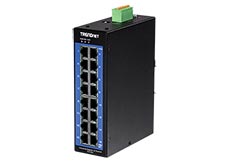 Průmyslový ethernet přepínač 1Gb,16 portů, na DIN lištu, spravovatelný L2 (TI-G160i)