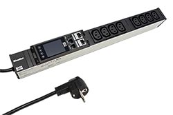 19" napájecí panel BN ESSENTIAL 1U, 8x zásuvka C13, měření, kabel 2m CEE7/7 (BM0023691)