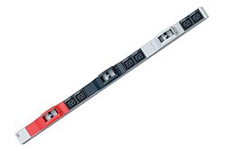 Vertikální napájecí panel 6x IEC320 C19, 3m, 6x jistič, vidlice IEC 60309 3x32A (800.0101)