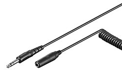 Kabel prodlužovací jack 6,35M - jack 6,35F, 5m, kroucený