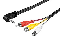 Kabel audio/video 1x 4pol.jack3,5(M) - 3x Cinch(M), 1,5m