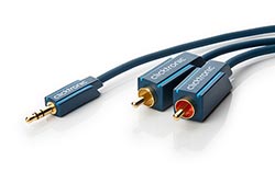 HQ OFC Kabel jack 3,5M - 2x cinch(M), audio, 1m