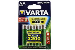 Nabíjecí článek tužkový (AA), 2100mAh, NIMH, R2U, Longlife, 4ks