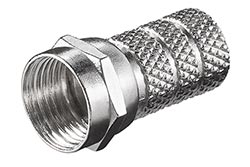 F konektor pro kabel 5,2mm, šroubovací, zinek