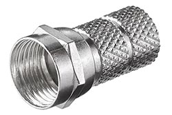 F konektor pro kabel 6,5mm, šroubovací, zinek