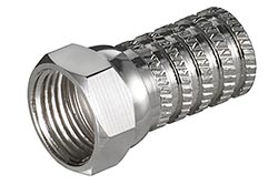 F konektor pro kabel 6,0mm, šroubovací, měď