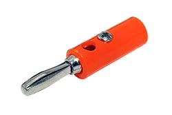 Konektor "banánek" 4mm, červený