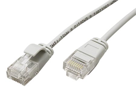 UTP patchkabel kat. 6a, tenký, LSOH, 1,5m, šedý