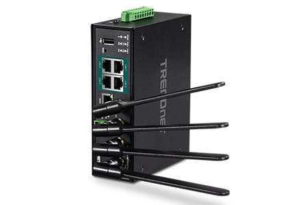 Průmyslový dvoupásmový router 1x WAN, 4x LAN POE+, Wifi 867 + 300Mbps ...