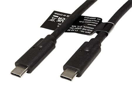 USB4 40Gbps kabel USB C(M) - USB C(M), PD 100W, 0,5m, černý