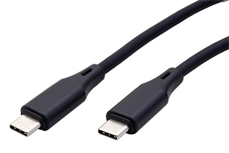 USB 2.0 kabel USB C(M) - USB C(M), silikon, 60W, 1m, černý