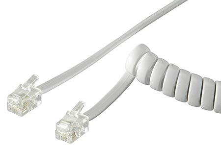 Kabel telefonní RJ9, 4/4, bílý, 4m, kroucený | SECOMP a.s.