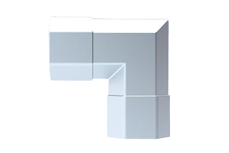 Rohová kabelová lišta 50x26mm, stříbrná