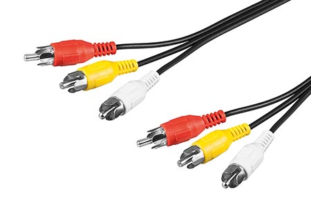 Kabel 3x Cinch (M) - 3x Cinch (M), 2x audio/1x video, 2m