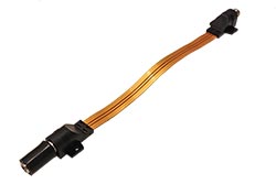 Kabel anténní extra plochý (0,3mm), pro průchod oknem, F(F) - F(F), 20cm