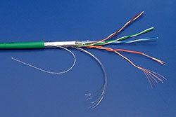 Kabel FTP kulatý, kat. 5e, Eca, 100m, lanko, zelený