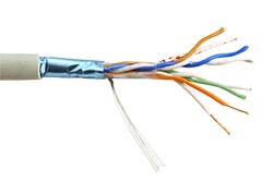 Kabel FTP kulatý, kat. 5e, Eca, 305m, drát