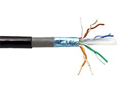 Kabel FTP venkovní, kat. 6, 305m, drát, AWG23