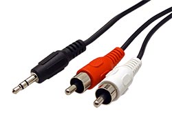 Kabel jack 3,5M - 2x cinch(M), 1,5m