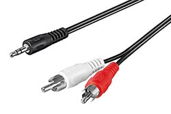 Kabel jack 3,5M - 2x cinch(M), 3m