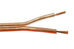 Kabel k reproduktorům, 2x 0,75mm2,OFC měď, trasparentní, 50m