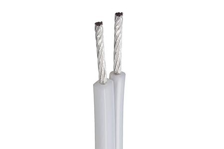 Kabel k reproduktorům, 2x 2,5mm2, OFC měď, bílý, 100m
