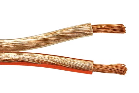 Kabel k reproduktorům, 2x 2,5mm2, OFC měď, trasparentní, 100m