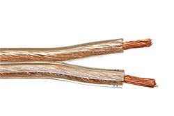 Kabel k reproduktorům, 2x 4mm2, CCA, trasparentní, 10m