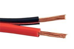 Kabel k reproduktorům, 2x1,5mm2, OFC měď, černo červený, 10m