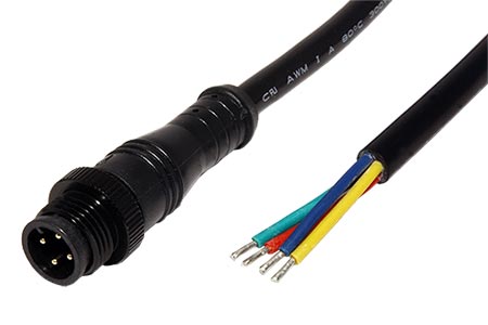Kabel M12 4pin (M) - bez koncovky, kód A, 0,5m