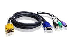Kabel pro KVM přepínač, MD18SPHD - VGA+2x PS/2 + USB, 1,8m (2L-5302UP)