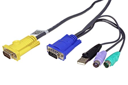 Kabel pro KVM přepínač, MD18SPHD - VGA+2x PS/2 + USB, 3m (2L-5303UP)