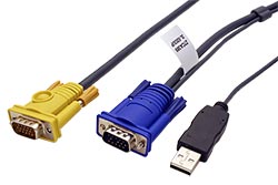 Kabel pro KVM přepínač, MD18SPHD - VGA+USB, 1,8m (2L-5202UP)