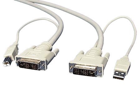 Kabel pro KVM přepínač,USB A(M)/DVI - USB B(M)/DVI, "star",1,8m