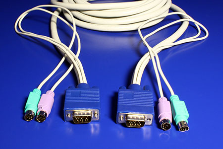 Kabel pro přepínač počítačů, 2x PSM / MD15HD - 2x PSM / MD15HD, "star", 6m