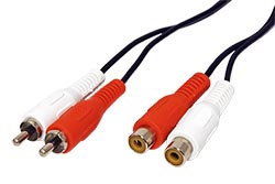 Kabel prodlužovací 2x cinch(M) - 2x cinch(F), 5m